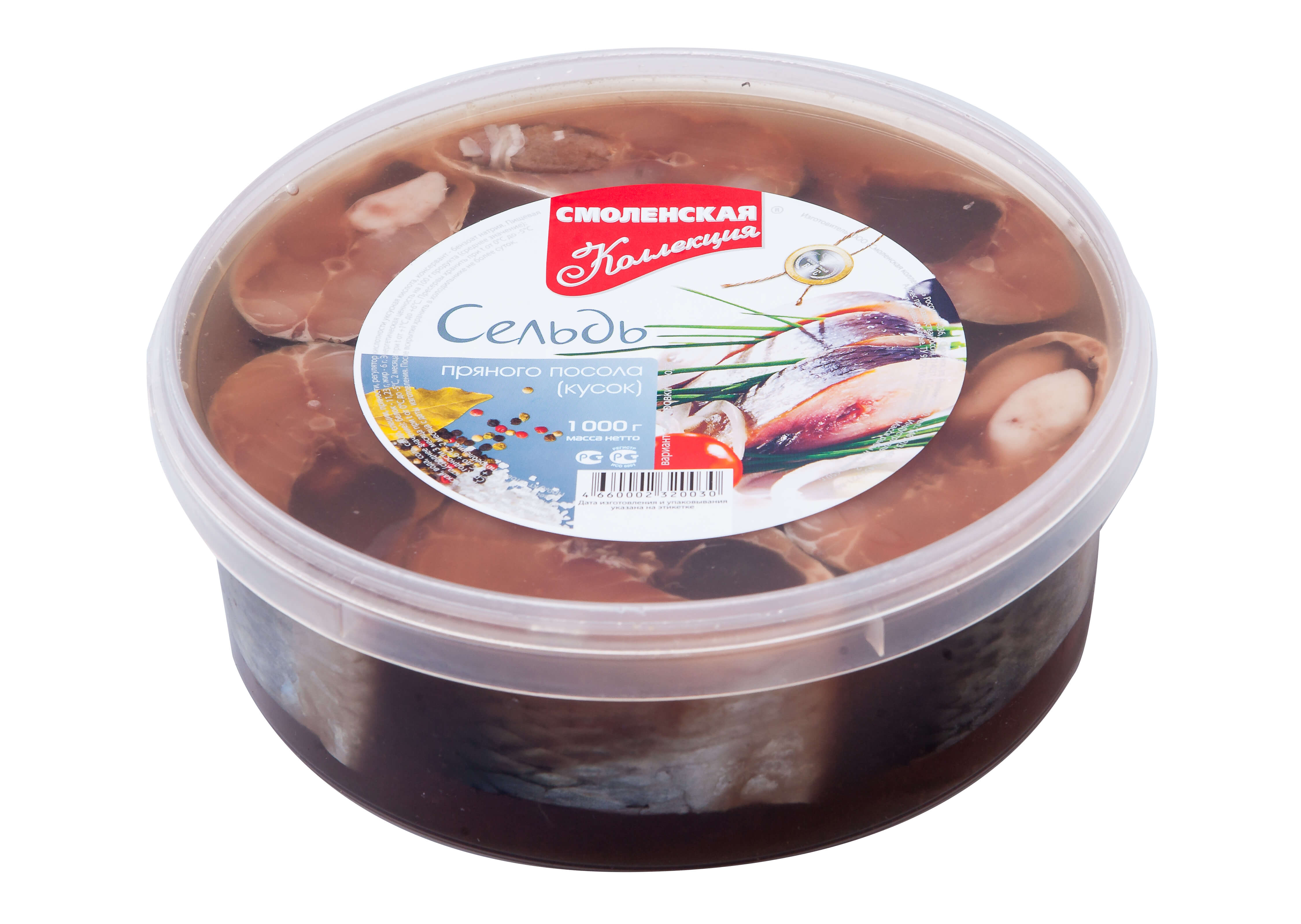 Сельдь кусочки Смоленская коллекция 1 кг "Смоленская коллекция" в Воронеже. Картинка