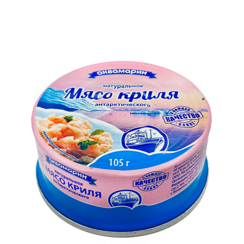 Мясо криля натуральное дингли."Аквамарин"  105 г жестяная банка в Воронеже. Картинка