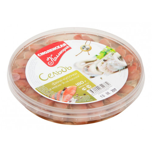 Сельдь филе-кусочки в масле "А-ля лосось" 180г "Смоленская коллекция" в Воронеже. Картинка