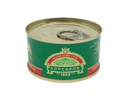 Икра лососевая "Корсаков 1853"(ООО "Виктория") 140г жестяная банка ГОСТ в Воронеже. Картинка