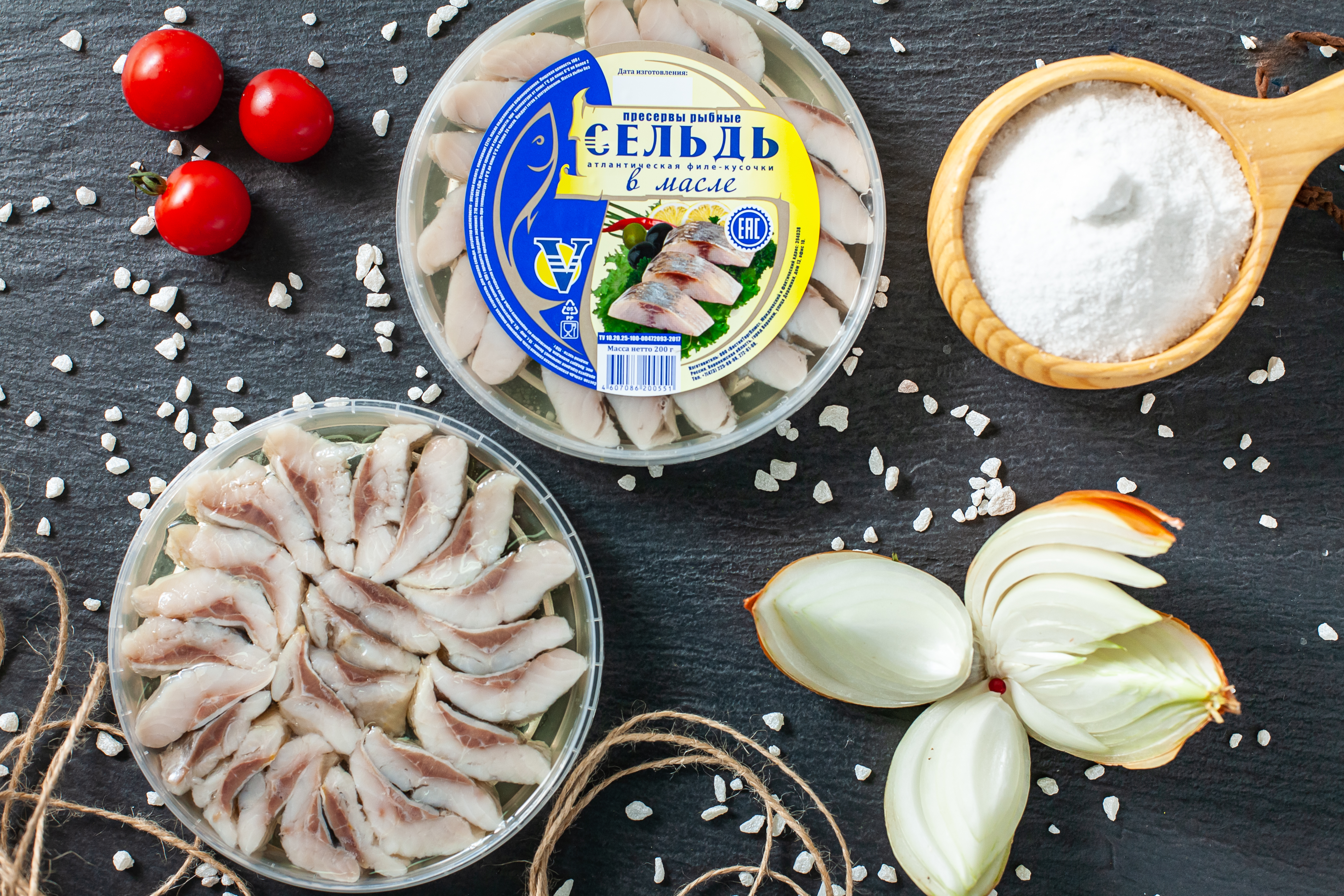 Сельдь атлантическая филе-кусочки в масле (200г) в Воронеже. Картинка