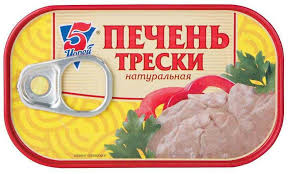 Печень трески натуральная (ООО "Парус")  120г жестяная банка в Воронеже. Картинка