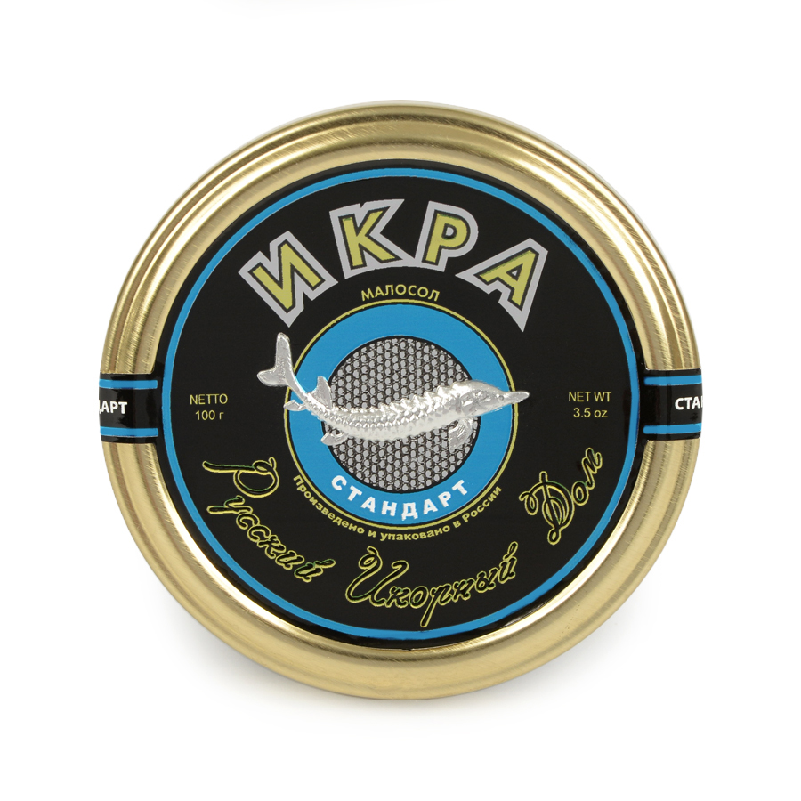 Икра зернистая осетровая пастеризованная "Стандарт" в стеклянной банке 100г в Воронеже. Картинка