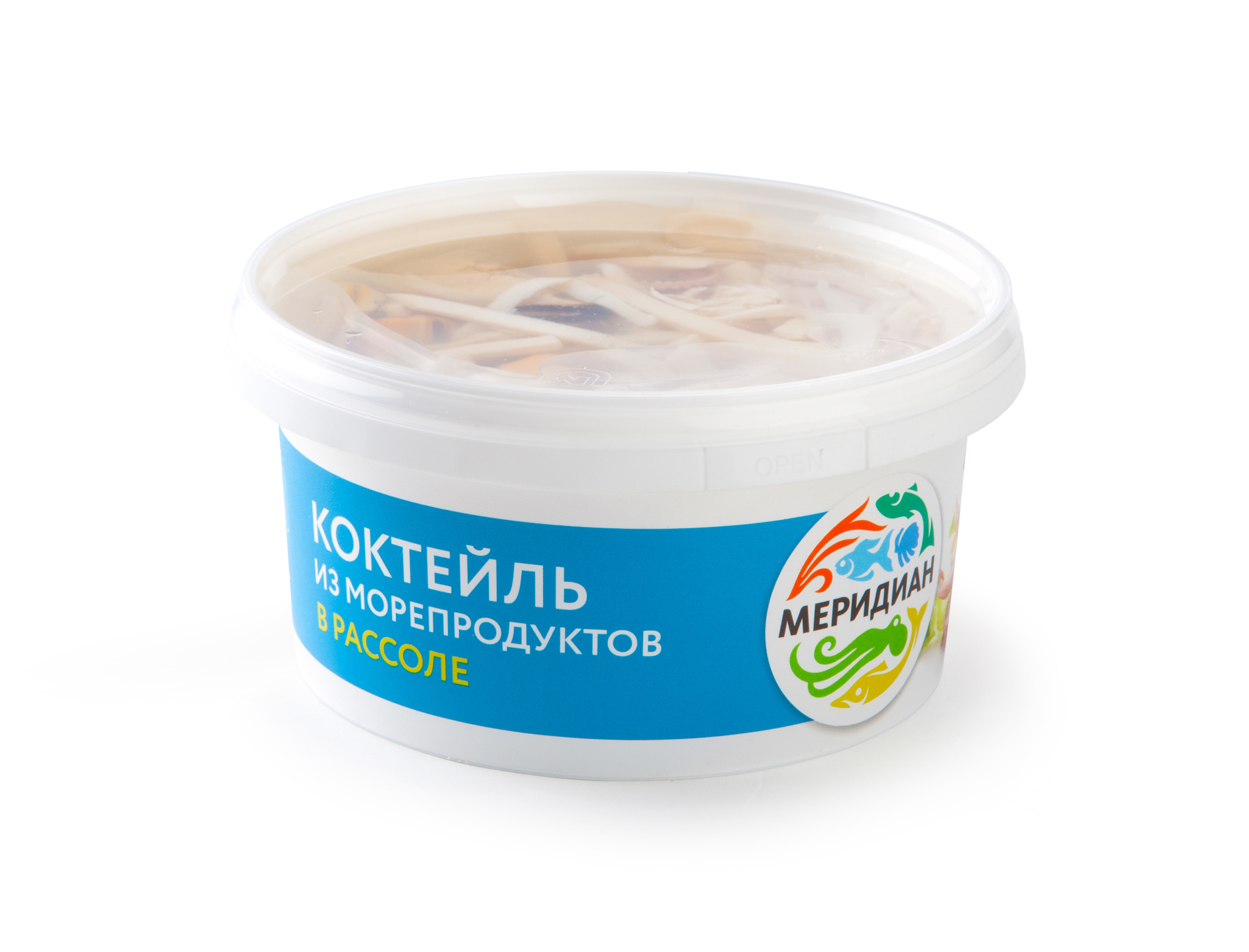 Коктейль из морепродуктов в рассоле М,180г "Меридиан" в Воронеже. Картинка