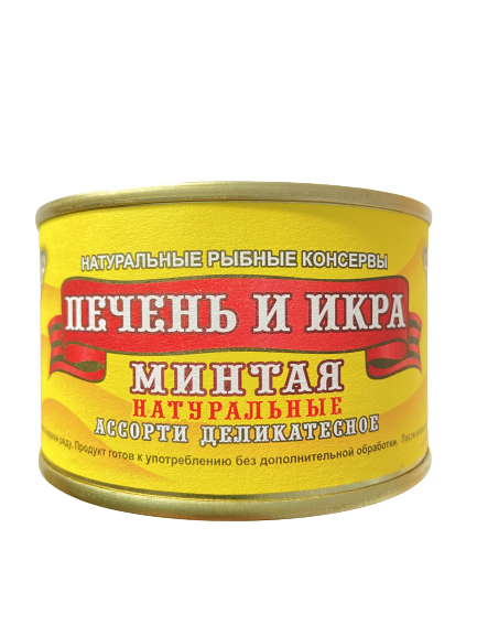 Печень и икра минтая Норд Фиш  (Ассорти деликат.) 220г ж/б в Воронеже. Картинка