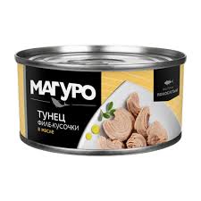 Тунец полосатый филе-кусочки в масле 170 гр (Магуро)(Вьетнам) жестяная банка в Воронеже. Картинка