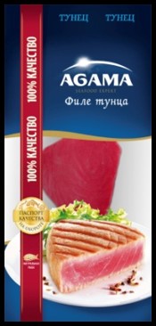 Тунец филе-кусок б/к морож 8*400г ( (Agama) в Воронеже. Картинка